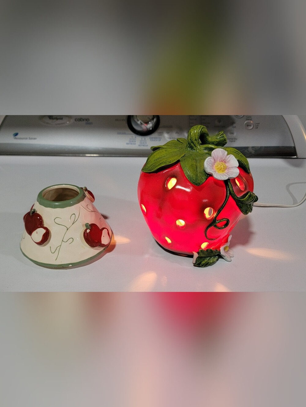 Strawberry Light and Apple Themed Candle Topper